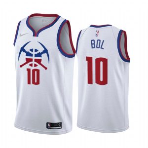 2020-21 Denver Nuggets #10 Bol Bol Earned Edition White Swingman Jersey 170539