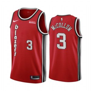 2020-21 Portland Trail Blazers #3 C.J. Basketball Jersey McCollum Classic Edition Red Swingman Jersey 171825