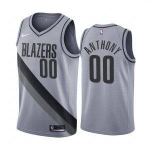 Basketball Jersey 2020-21 Portland Trail Blazers #00 Carmelo Anthony Earned Edition Gray Swingman Jersey 171111