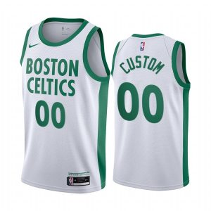 2020-21 Boston Celtics #00 Custom City Edition White Swingman Jersey 170459