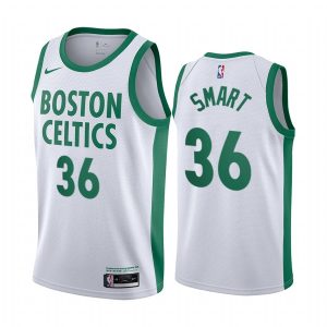 2020-21 Boston Celtics #36 Marcus Smart City Edition White Swingman Jersey 170076