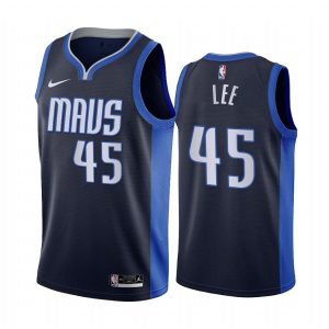 2020-21 Dallas Mavericks #45 Courtney Lee Earned Edition Navy Swingman Jersey 171398