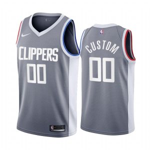 Basketball Jersey 2020-21 LA Clippers #00 Custom Earned Edition Gray Swingman Jersey 171053