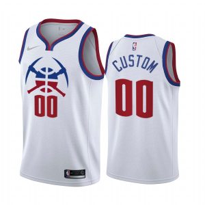 Basketball Jersey 2020-21 Denver Nuggets #00 Custom Earned Edition White Swingman Jersey Green 170563