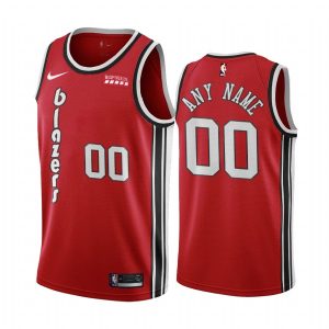 2020-21 Portland Trail Blazers #00 Custom Classic Edition Red Swingman Jersey Basketball Jersey Red 171773