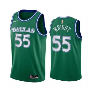 2020-21 Dallas Mavericks Basketball Jersey #55 Delon Wright Classic Edition Green Swingman Jersey 172032