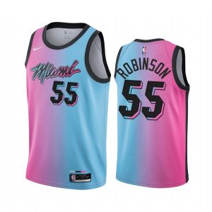 Basketball Jersey 2020-21 Miami Heat #55 Duncan Robinson City Edition Blue Pink Swingman Jersey Black 168834