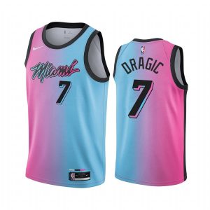 Basketball Jersey 2020-21 Miami Heat #7 Goran Dragic City Edition Blue Pink Swingman Jersey Black 168858