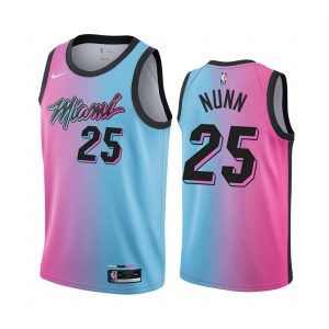 Basketball Jersey 2020-21 Miami Heat #25 Kendrick Nunn City Edition Blue Pink Swingman Jersey Red 168850