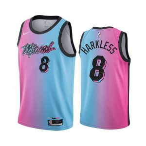 Basketball Jersey 2020-21 Miami Heat #8 Maurice Harkless City Edition Blue Pink Swingman Jersey Brown 168882