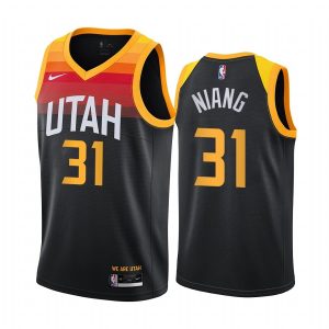 Basketball Jersey 2020-21 Utah Jazz #31 Georges Niang City Edition Black Swingman Jersey 170937