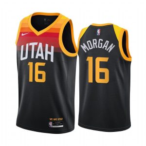 Basketball Jersey 2020-21 Utah Jazz #16 Juwan Morgan City Edition Black Swingman Jersey 170955