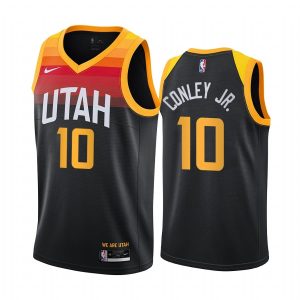 2020-21 Utah Jazz #10 Mike Conley Jr. Basketball Jersey City Edition Black Swingman Jersey 170780