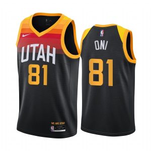 Basketball Jersey 2020-21 Utah Jazz #81 Miye Oni City Edition Black Swingman Jersey 170929