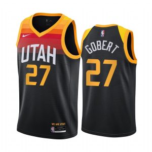 Basketball Jersey 2020-21 Utah Jazz #27 Rudy Gobert City Edition Black Swingman Jersey 170946