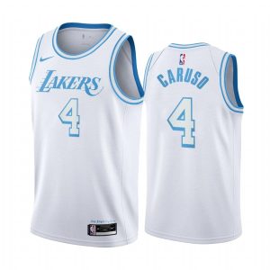 Basketball Jersey 2020-21 LA Lakers #4 Alex Caruso City Edition White Swingman Jersey Blue 169147