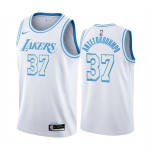 Basketball Jersey 2020-21 LA Lakers #37 Kostas Antetokounmpo City Edition White Swingman Jersey White 169123