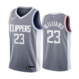 Basketball Jersey 2020-21 LA Clippers #23 Lou Williams Earned Edition Gray Swingman Jersey 171012