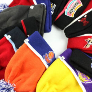 Winter hats with the symbols of the NBA club 2019 Brown 169423