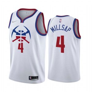 2020-21 Denver Nuggets #4 Paul Millsap Earned Edition White Swingman Jersey Basketball Jersey Multicolor 170555