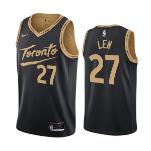 Basketball Jersey 2020-21 Toronto Raptors #27 Alex Len City Edition Black Swingman Jersey White 169026