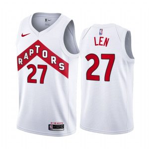 Basketball Jersey 2020-21 Toronto Raptors #27 Alex Len Association Edition White Swingman Jersey Green 169235