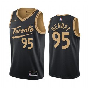 2020-21 Toronto Raptors #95 De'Andre Bembry City Edition Black Swingman Jersey Black 169018