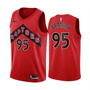 2020-21 Toronto Raptors #95 De'Andre Bembry Icon Edition Red Swingman Jersey 169571