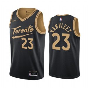 Basketball Jersey 2020-21 Toronto Raptors #23 Fred VanVleet City Edition Black Swingman Jersey Cream 169067