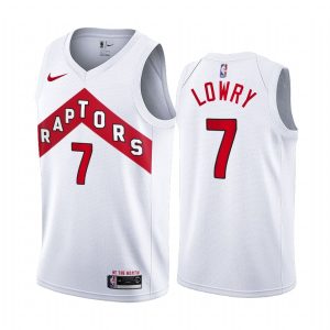 2020-21 Toronto Raptors #7 Kyle Lowry Association Edition White Swingman Jersey Grey 169523