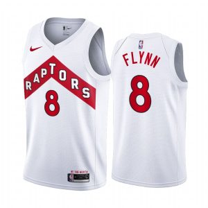 2020-21 Toronto Raptors #8 Malachi Flynn Association Edition White Swingman Jersey Black 169243