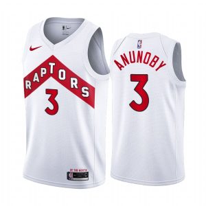 Basketball Jersey 2020-21 Toronto Raptors #3 OG Anunoby Association Edition White Swingman Jersey Cream 169507