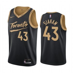 Basketball Jersey 2020-21 Toronto Raptors #43 Pascal Siakam City Edition Black Swingman Jersey Grey 169059