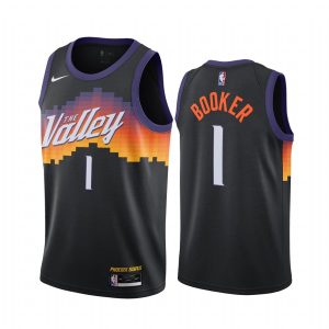 2020-21 Phoenix Suns #1 Devin Booker City Edition Black Swingman Jersey Basketball Jersey 169681