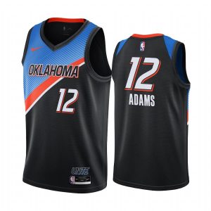 2020-21 Oklahoma City Thunder #12 Steven Adams City Edition Black Swingman Jersey Basketball Jersey 170403