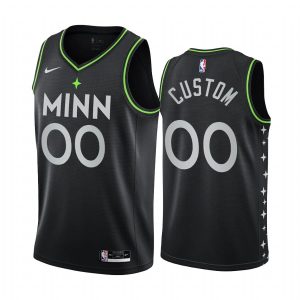 2020-21 Minnesota Timberwolves #00 Custom City Edition Black Swingman Jersey Basketball Jersey 171480