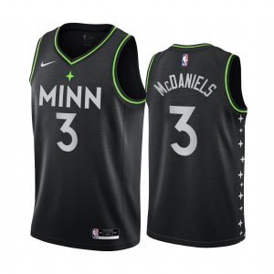 Basketball Jersey 2020-21 Minnesota Timberwolves #3 Jaden McDaniels City Edition Black Swingman Jersey 171326