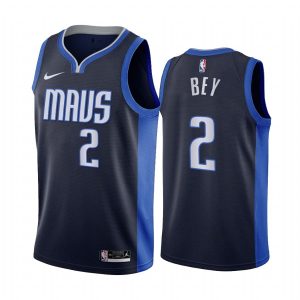 Basketball Jersey 2020-21 Dallas Mavericks #2 Tyler Bey Earned Edition Navy Swingman Jersey 171431