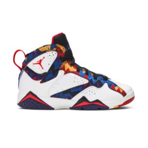 Air Jordan 7 Retro Sweater Nothing But Net GS White/Black/Bright Concord/University Red 188979