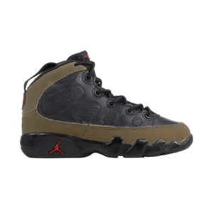 Air Jordan 9 Retro 3/4 Hi PS Sneakers Black/Light Olive-True Red 302360 031