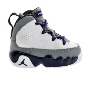 Air Jordan 9 Retro Barons TD Sneakers White/Imperial Purple-Cool Gray 401812 109