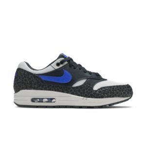 Nike Air Max 1 Safari Reflective Black Off Noir/Hyper Blue/Atmosphere Gray BQ6521 001