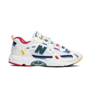 Aime Leon Dore x New Balance 827 White Abzorb Sneakers Blue ML827ALD