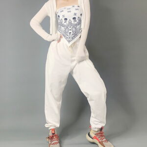 Sweatpants 2020 Hip-hop Sweatpants Monochromatic White white BS0921