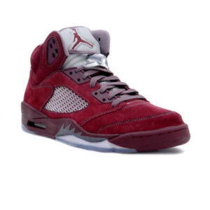 Air Jordan 5 Retro LS Burgundy Sneakers Black 314259 602