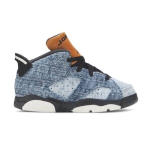 Air Jordan 6 Retro TD Washed Denim Sneakers CV5488 401