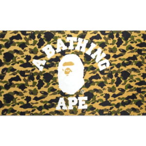 Towel BAPE 1st Camo College Logo Beach Towel Yellow Grey 243469