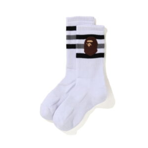 Sports socks BAPE A Bathing Ape Men Ape Head Socks White white 244826