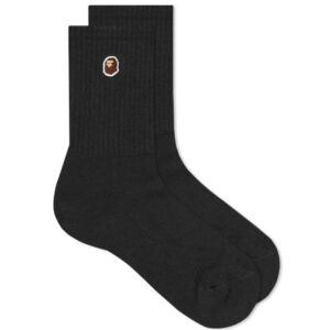 Sports socks BAPE Ape Head One Point Socks Black black 241042