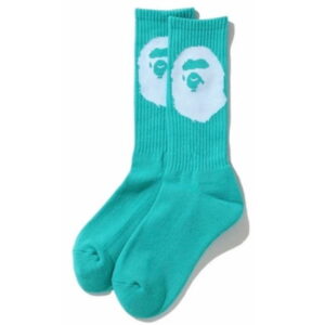 Sports socks BAPE Big Ape Head Socks Sax White 240643